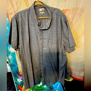Men’s 4XB Demin button down short sleeve shirt